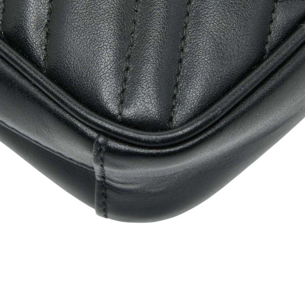 GUCCI Authentic Black Leather GG Marmont Shoulder Bag - Picture 5 of 11